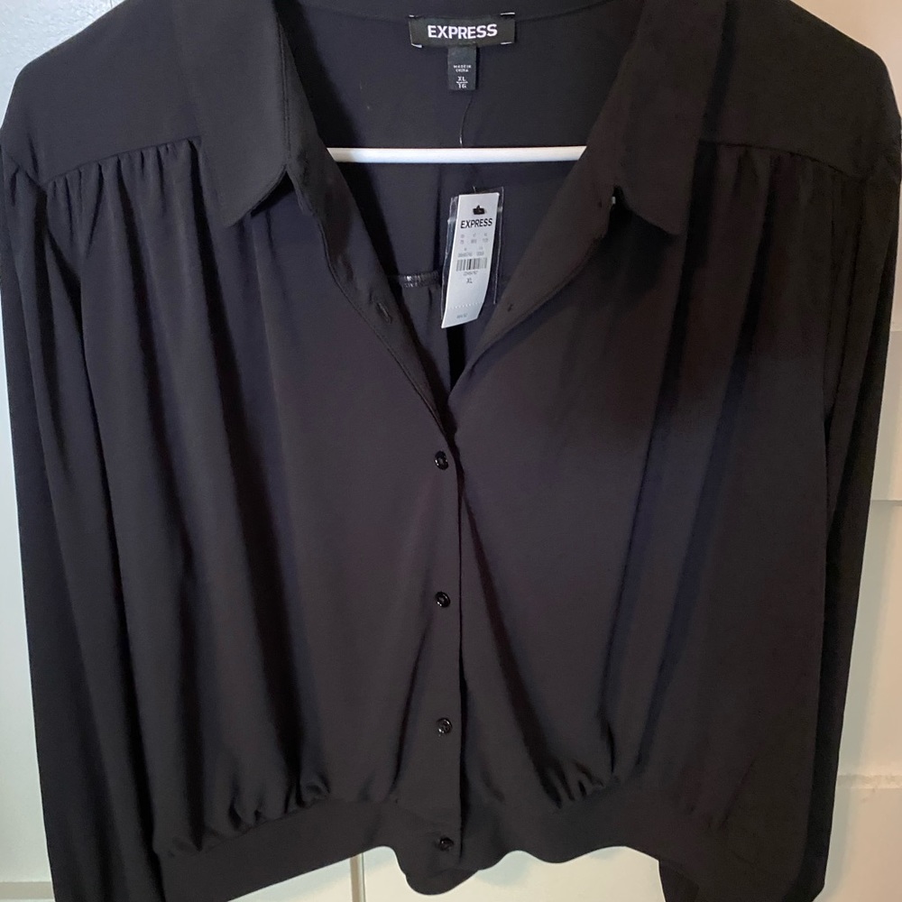 Long sleeve button up top